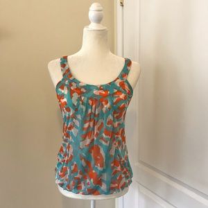 Diane Von Furstenberg Animal Print Blouse Petite